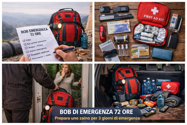 Zaino 30 litri allestito per 72 ore di autonomia