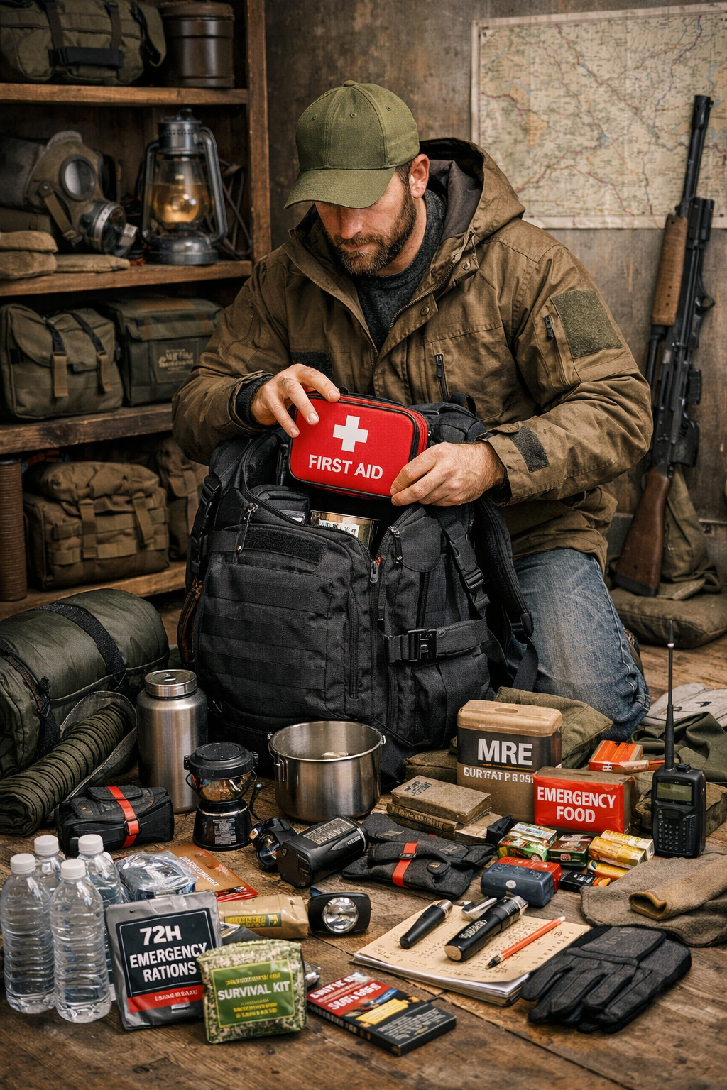 Zaino BOB pronto con equipaggiamento per 72 ore